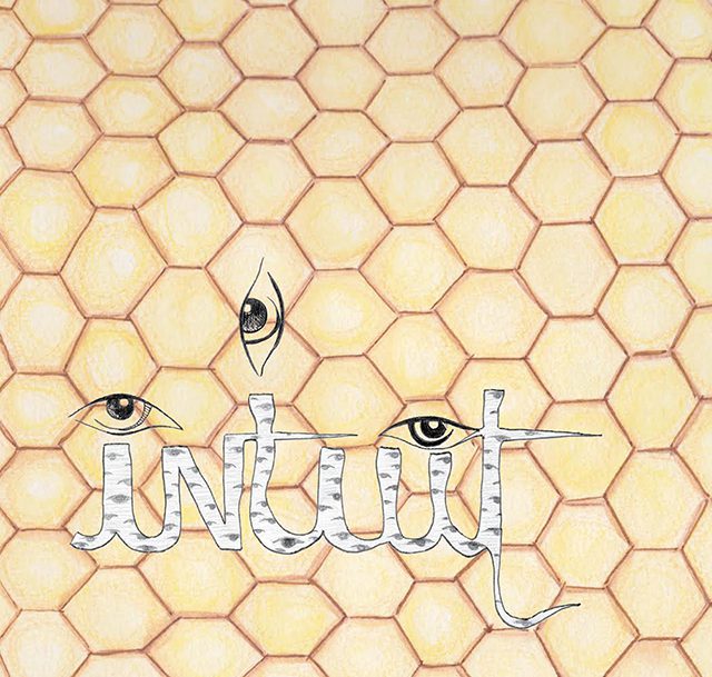 Honeycomb pattern with eyes and "intuit.