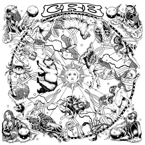 Zodiac-themed illustration with mythical creatures.