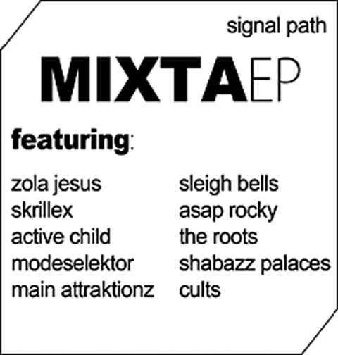 Album cover listing artists featured on Mixta EP.