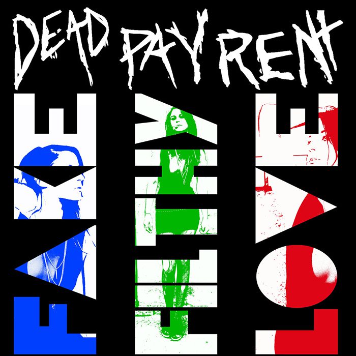 Colorful abstract text with band name.