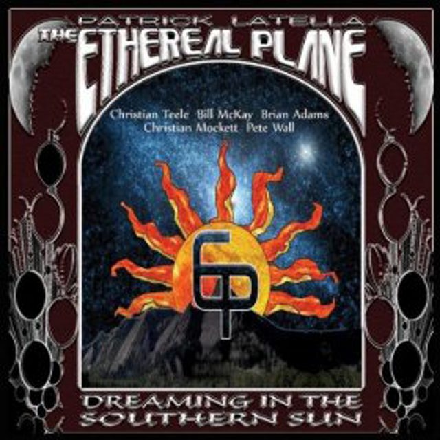 Album cover featuring abstract sun design.