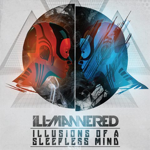 Futuristic helmets with abstract geometric design.