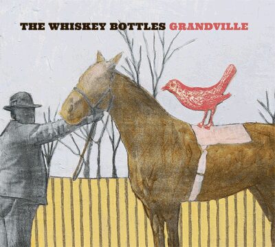 Man with horse and bird, titled "Grandville".