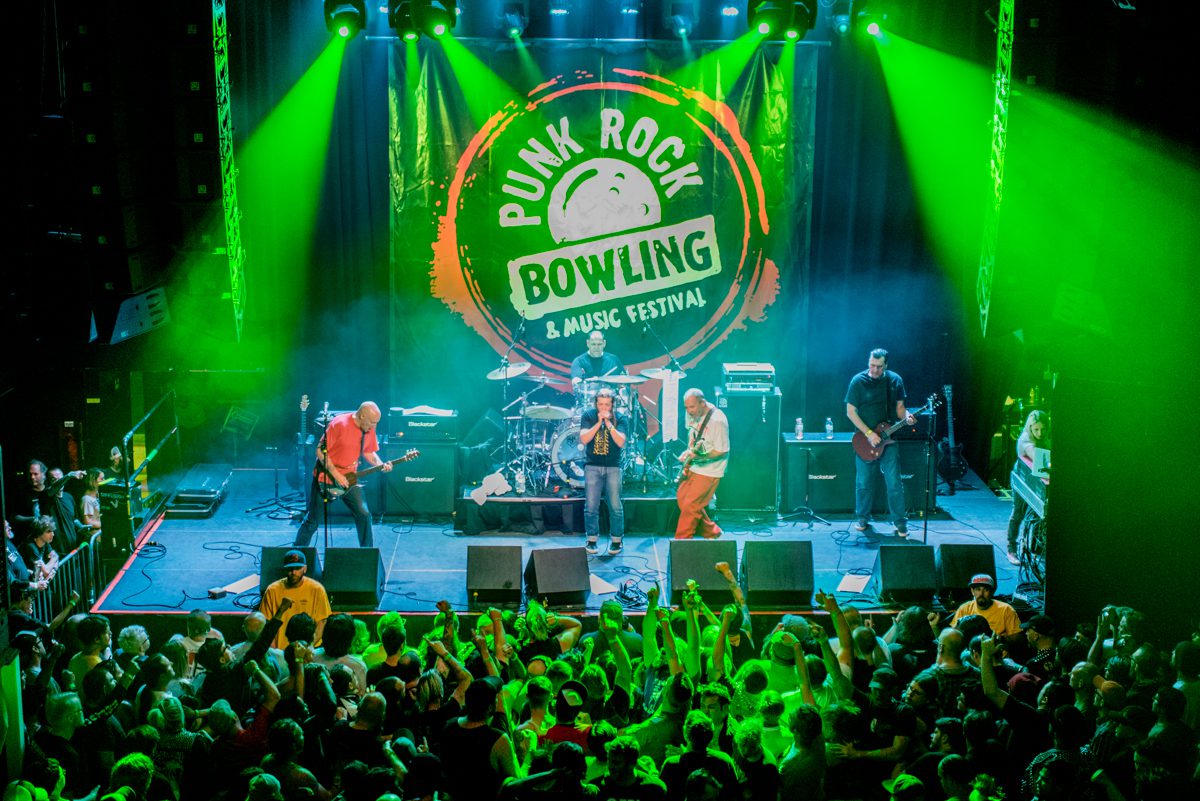 Band performing at Punk Rock Bowling festival.