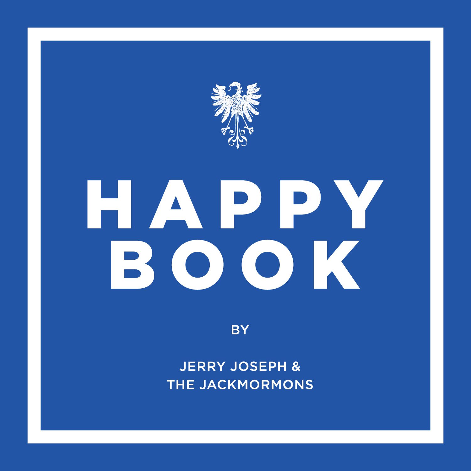 Blue cover with text "Happy Book" displayed.