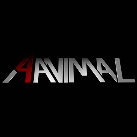 Stylized "AANIMAL" text on black background.