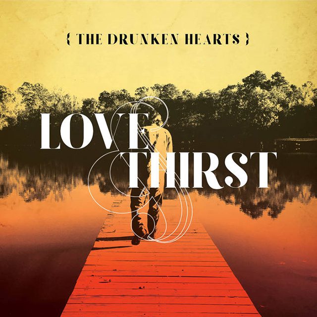 Album cover with person on wooden dock.