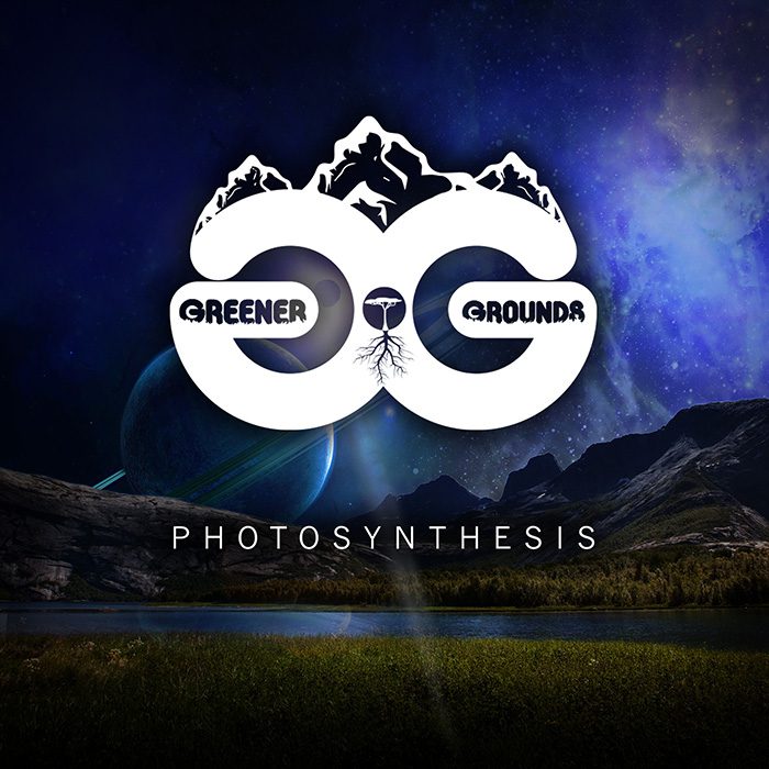 Mountain logo over landscape with "Photosynthesis" text.