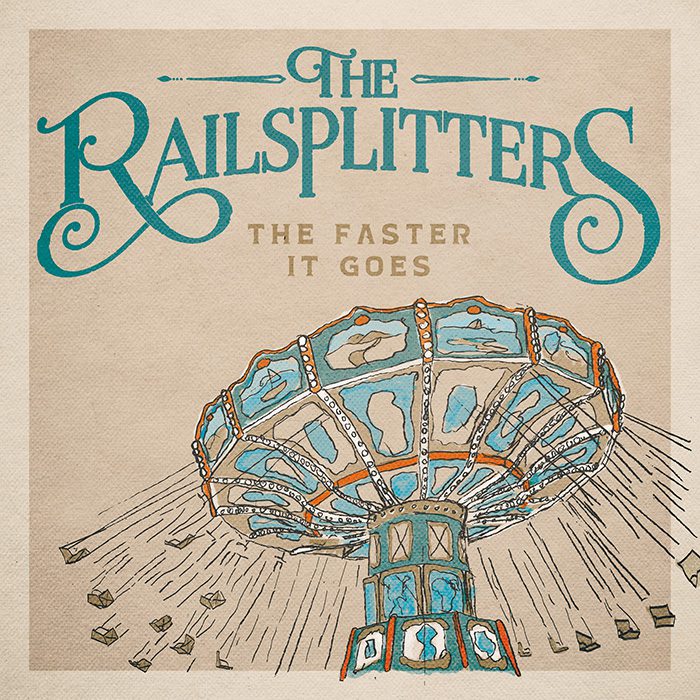 Illustrated carousel under "The Railsplitters" text.
