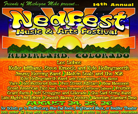 NedFest music festival poster, Nederland, Colorado.