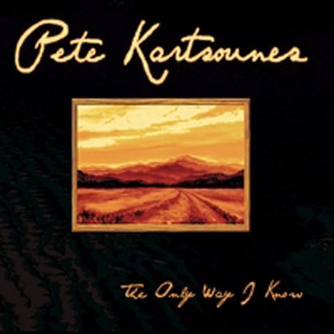 Album cover with landscape and handwritten text.