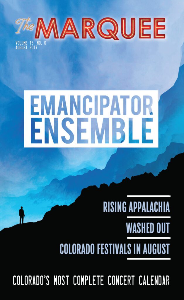 Concert magazine cover featuring Emancipator Ensemble.