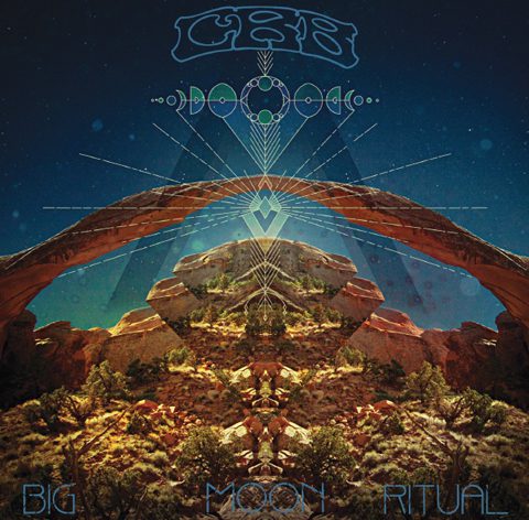 Psychedelic album cover with geometric design.