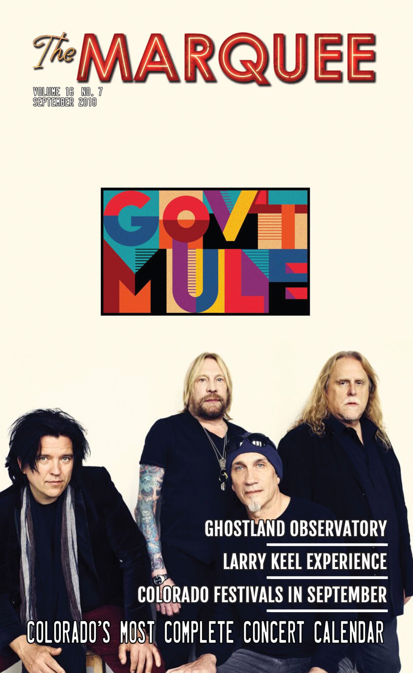 Magazine cover featuring Gov't Mule band members.