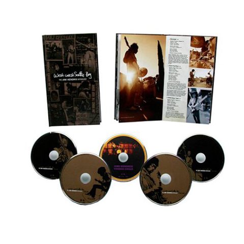 Jimi Hendrix box set with multiple CDs.