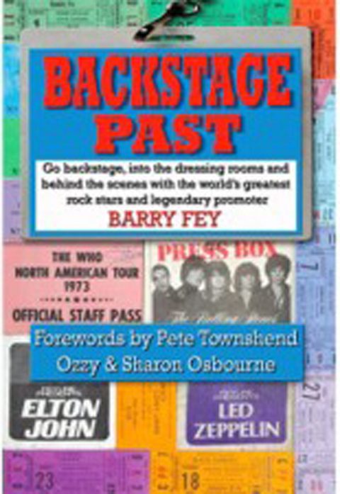 Backstage Past book cover with concert tickets.