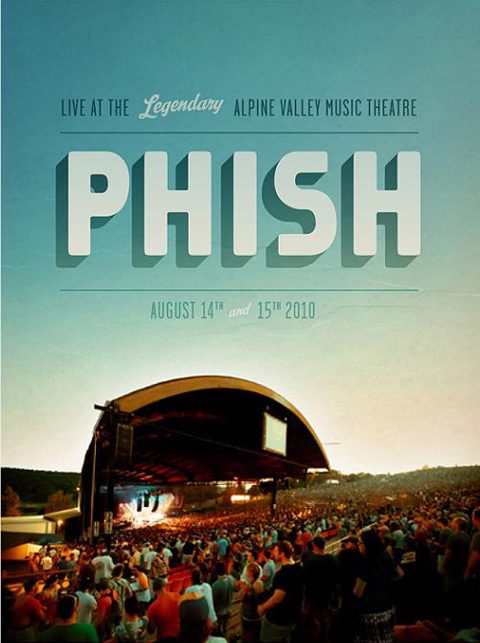Concert poster for Phish at Alpine Valley.