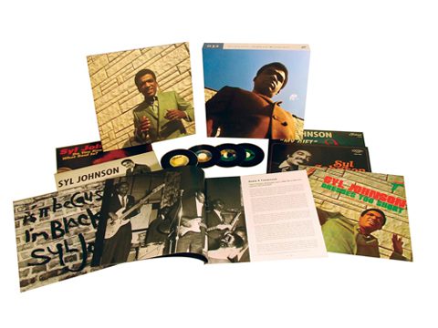 Collection of Syl Johnson music albums.