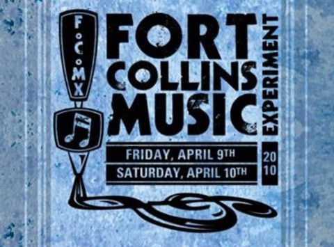 Fort Collins Music Experiment 2010 event poster.