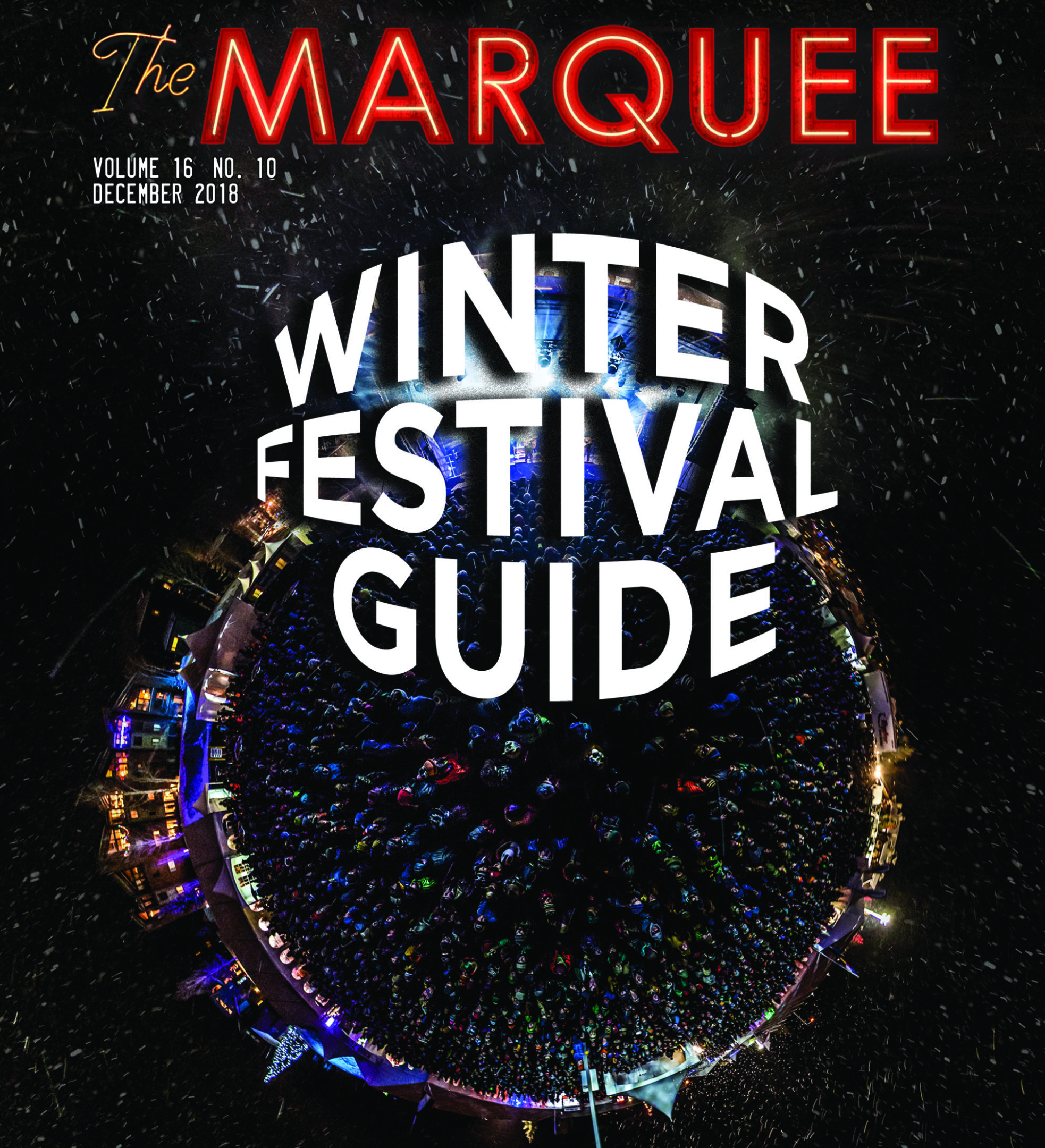 Cover of Marquee Winter Festival Guide.