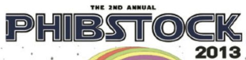 Phibstock 2013 event banner design.