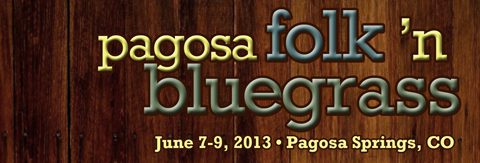 Pagosa Folk 'n Bluegrass Festival 2013 banner.