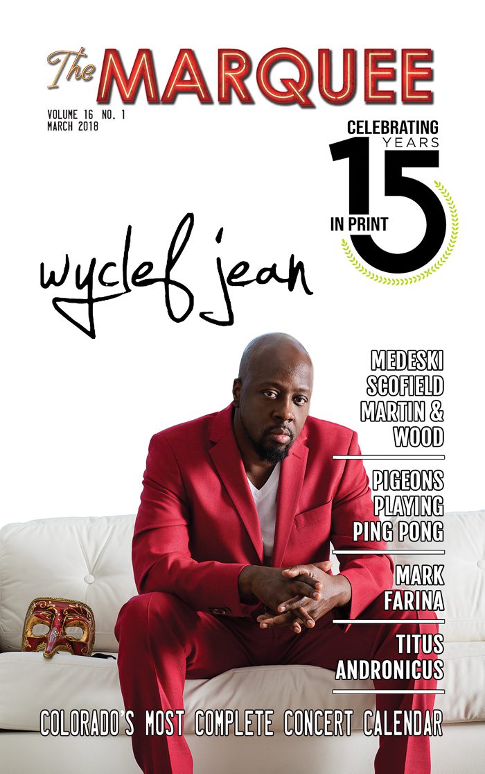 Magazine cover featuring a person in red.
