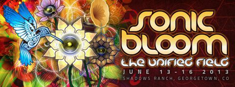 Colorful Sonic Bloom festival poster, 2013.