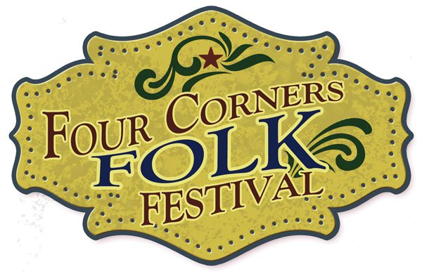 Four Corners Folk Festival decorative sign.