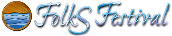 Folks Festival logo with water waves.