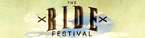 The Ride Festival logo with clouds background.