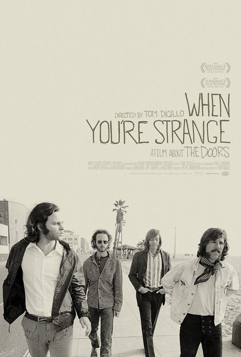 When You're Strange" film poster featuring band.