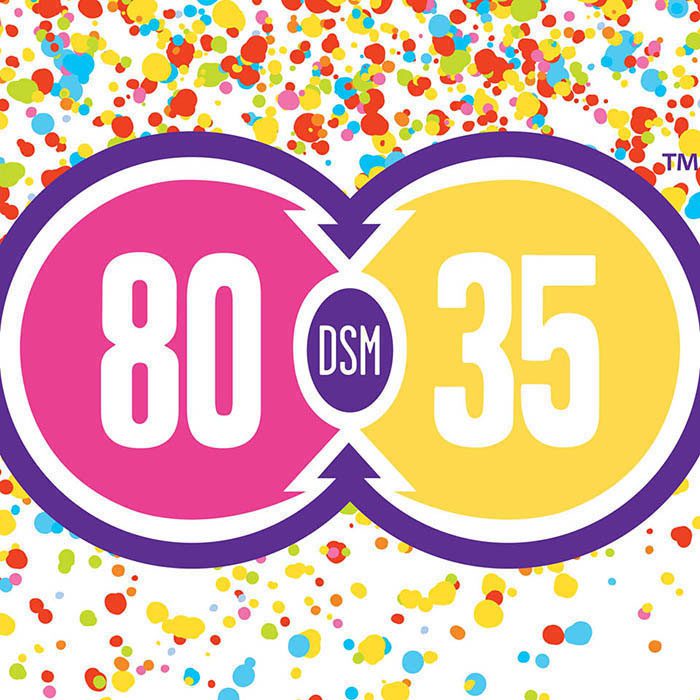 Colorful circles with "80/35 DSM" text.