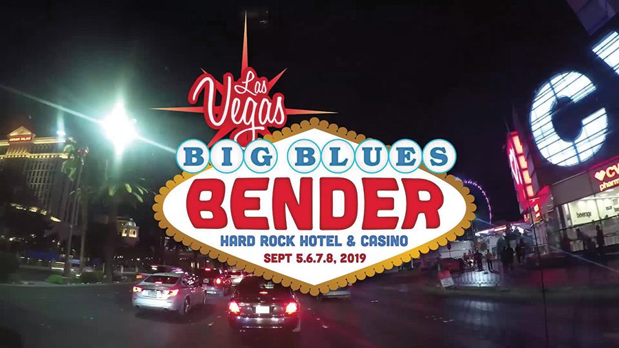 Las Vegas Big Blues Bender event advertisement.