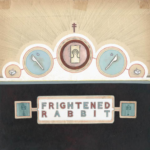 Frightened Rabbit album cover with abstract design.