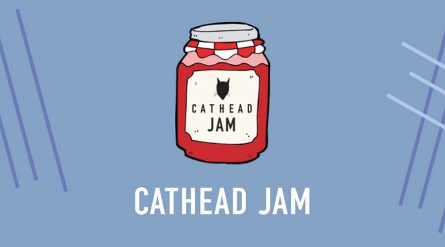 Jar illustration labeled "Cathead Jam".