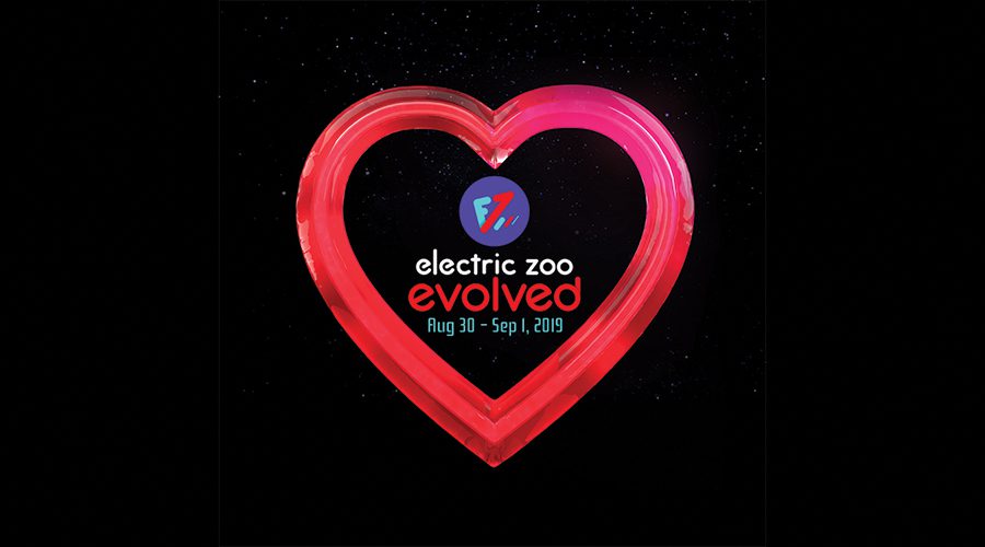 Heart-shaped Electric Zoo Evolved festival logo.