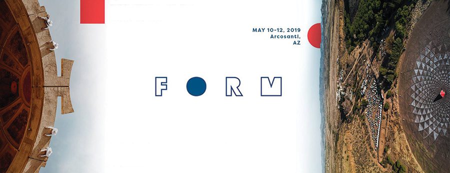 FORM event poster with abstract design.