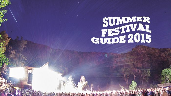 Outdoor summer festival with bright lights, 2015.