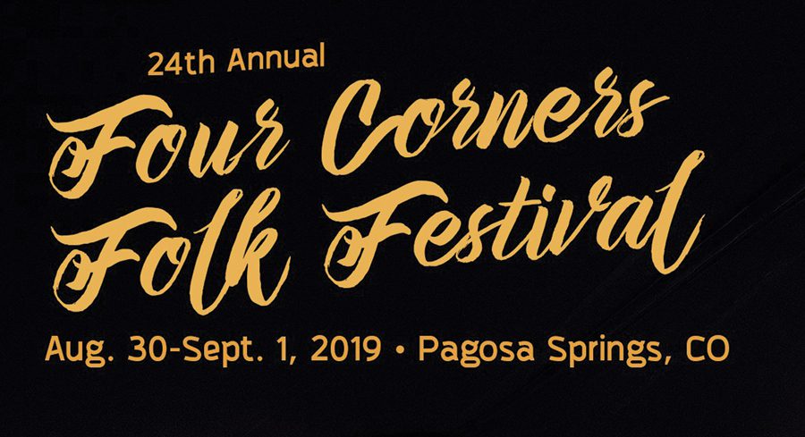 Four Corners Folk Festival event banner.