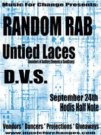 Concert poster for Random Rab event.