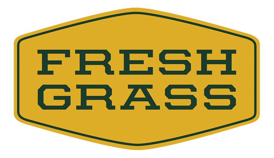 Fresh Grass logo in yellow and green.