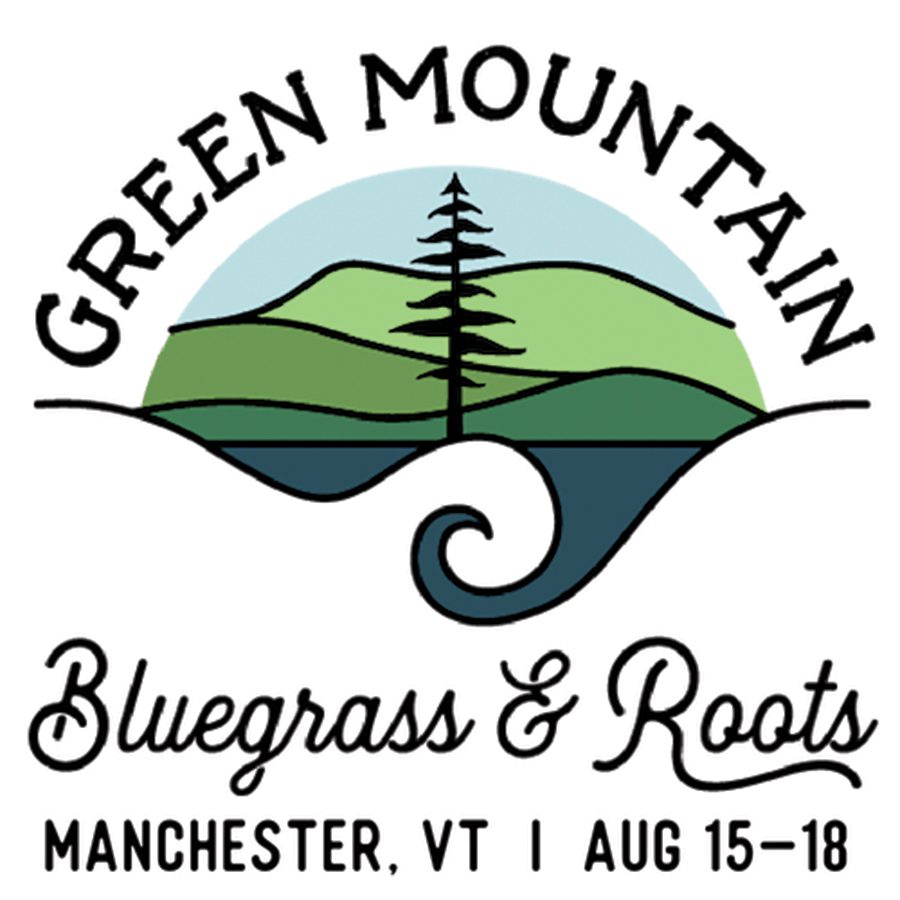 Green Mountain Bluegrass & Roots festival logo.