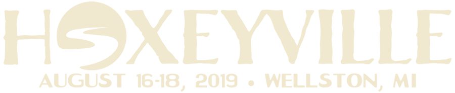Hoxeyville music festival 2019 logo, Wellston MI.