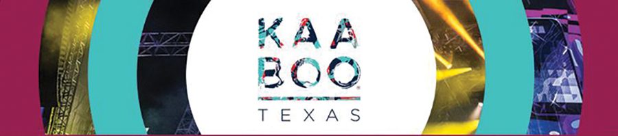 KAABOO Texas festival colorful logo design.