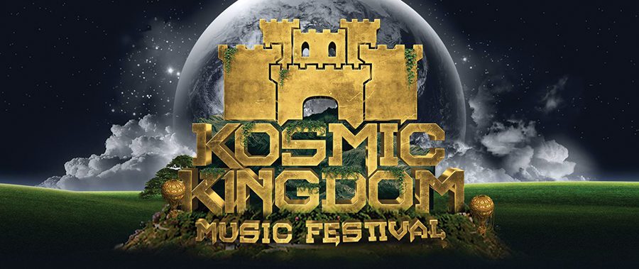 Kosmic Kingdom Music Festival logo with castle.