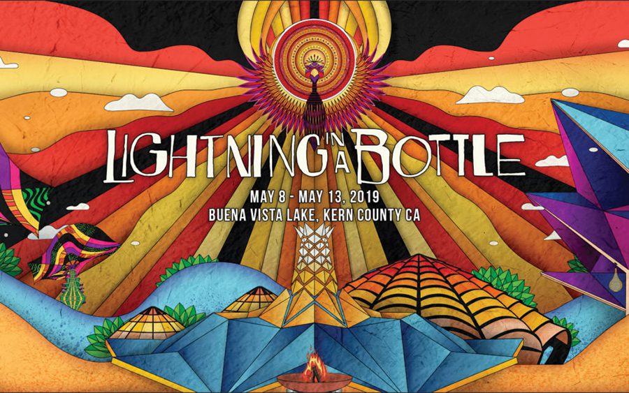 Festival poster with colorful abstract design.