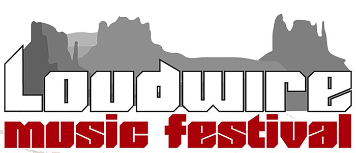 Loudwire Music Festival logo with mountains.