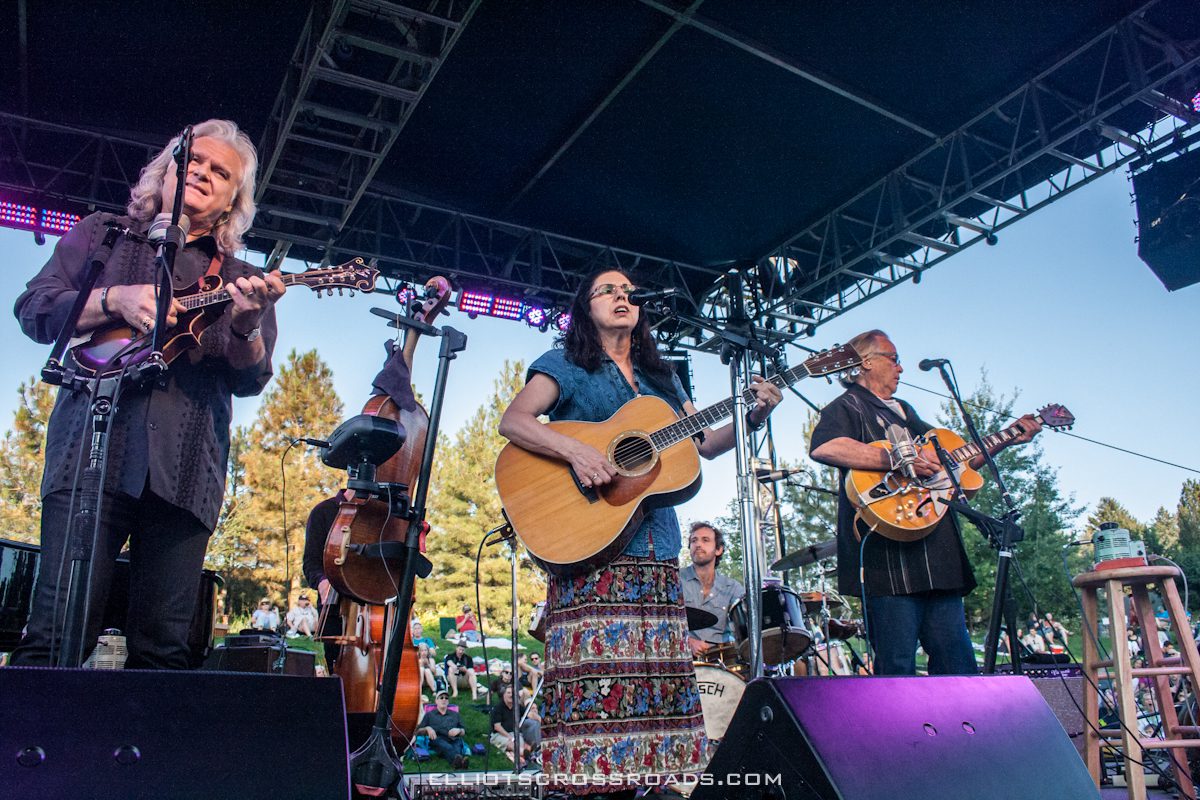 Band performing live at outdoor music festival.