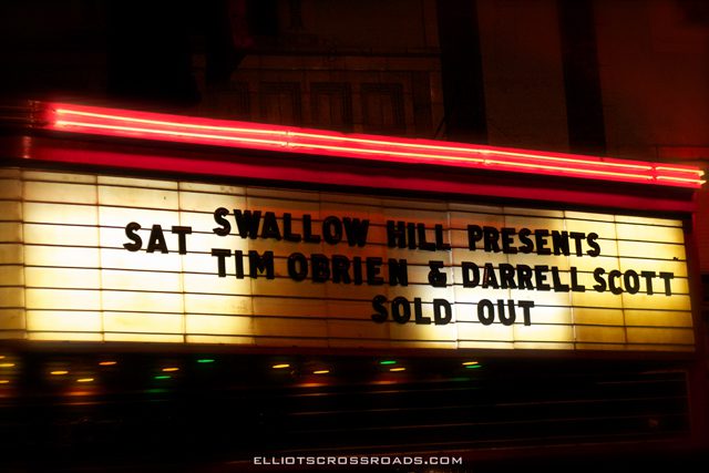Marquee sign for sold-out music event.